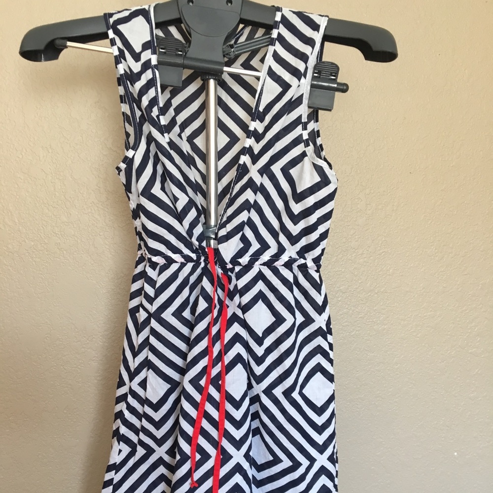 Black and white swim suit cover-up